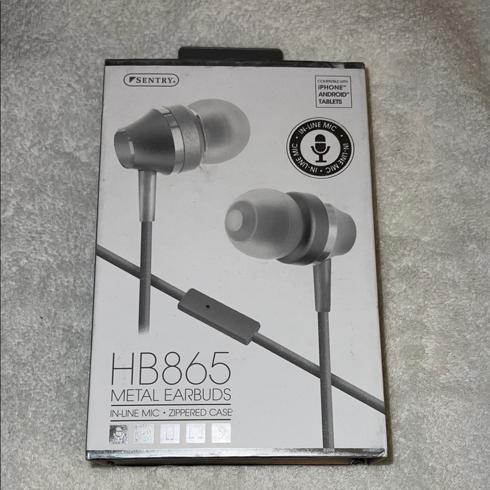 Sentry HB865 Metal Earbuds with In-Line Mic
